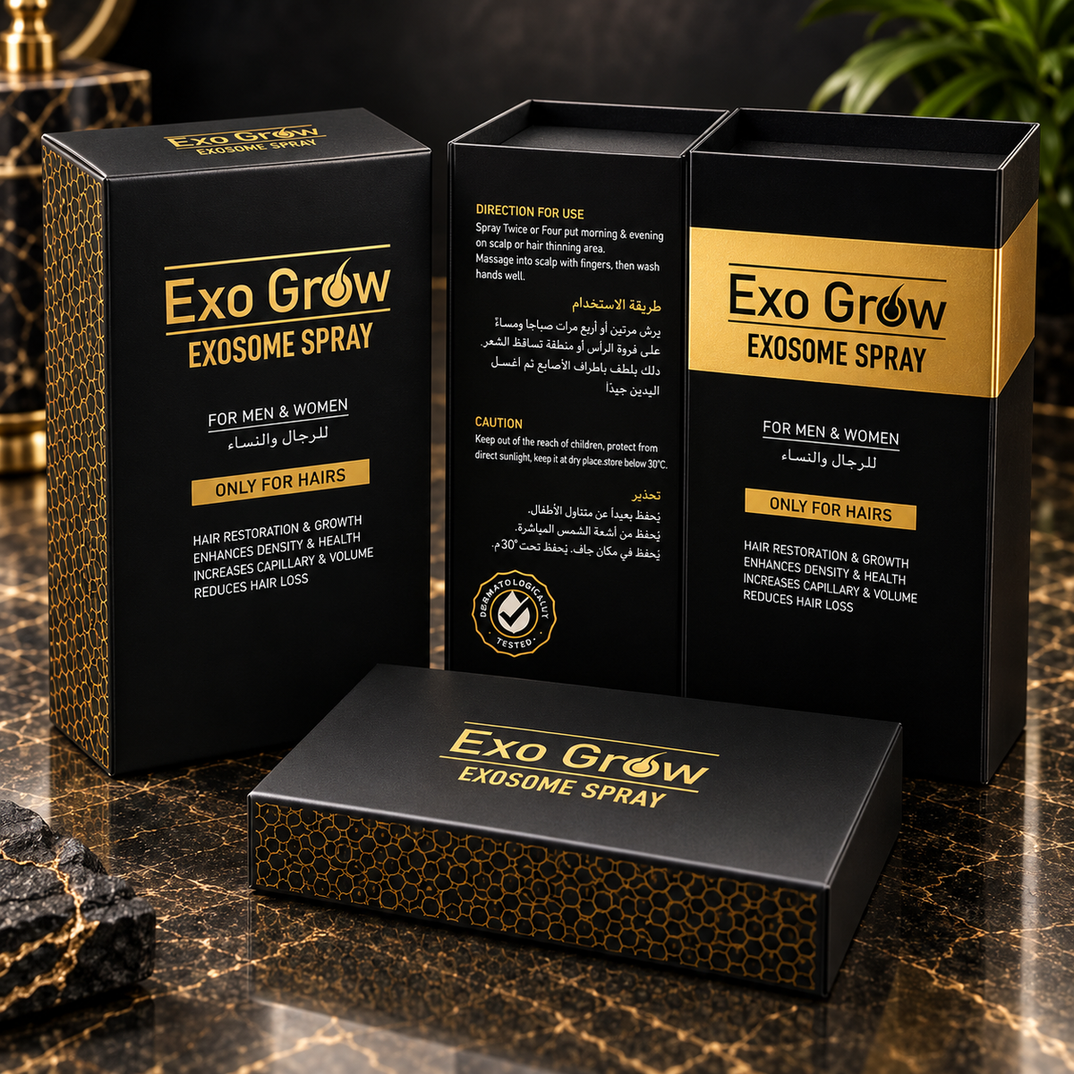 Exo Grow Exosome Spray – Hair Growth & Restoration Spray for Men & Women, 60ml